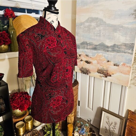 Vintage R & K Original Paisley Print Stylish Statement Top. - Picture 13 of 15